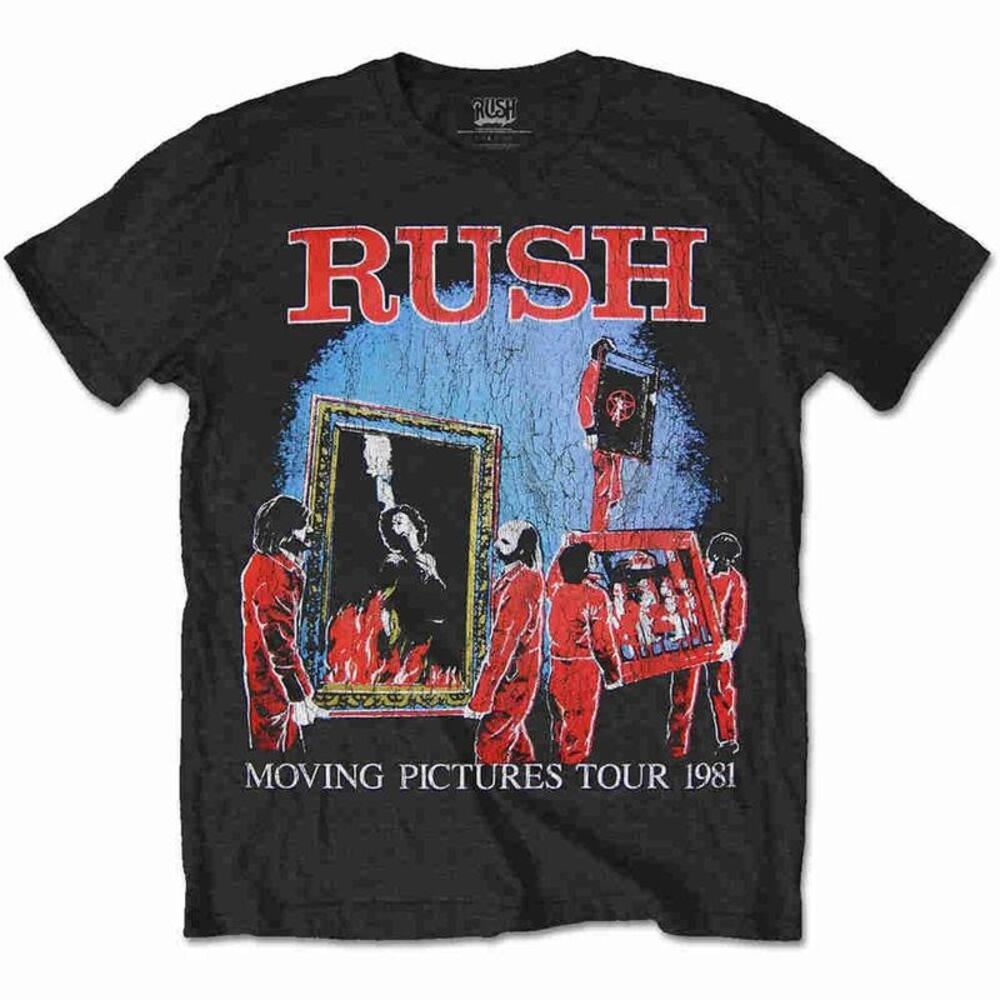Rush Unisex Adult 1981 Tour Back Print T-Shirt / Black
